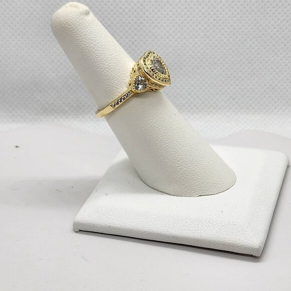 Brand New Sterling Silver 925 Heart Gemstone Ring - Picture 4 of 6